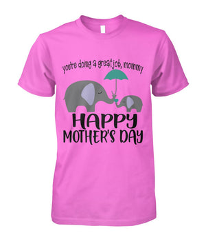 Mother's Day Elephant Shirt Azalea Unisex Cotton Tee