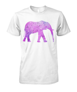 Purple Elephant Shirt White Unisex Cotton Tee