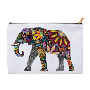 Floral Elephant Accessory Pouch