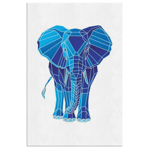 Blue Diamond Elephant Wall Art