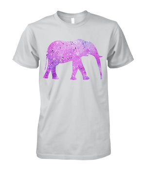 Purple Elephant Shirt Ash Grey Unisex Cotton Tee