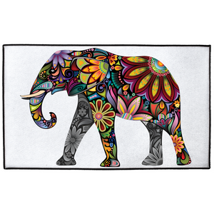Colorful Elephant Indoor/Outdoor Floor Mats 36x60 inch