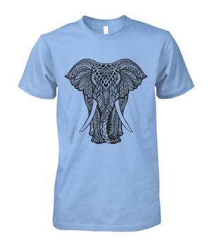 Majestic Elephant Tshirt Light Blue Unisex Cotton Tee
