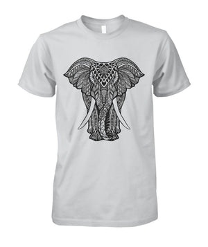 Majestic Elephant Tshirt Ash Grey Unisex Cotton Tee