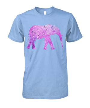 Purple Elephant Shirt Light Blue Unisex Cotton Tee