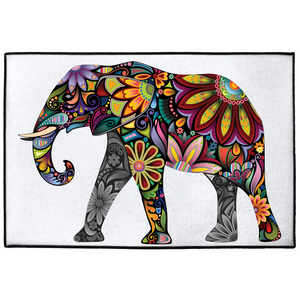 Colorful Elephant Indoor/Outdoor Floor Mats 24x36 inch