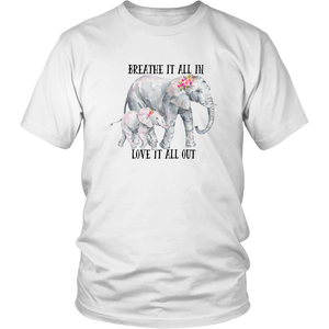 Elephant Love Tshirt District Unisex Shirt White
