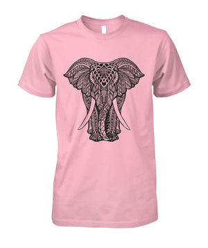 Majestic Elephant Tshirt Light Pink Unisex Cotton Tee