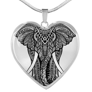 Majestic Elephant Heart Necklace