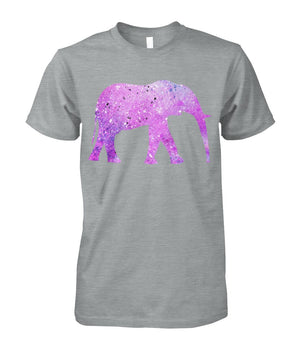 Purple Elephant Shirt Sport Grey Unisex Cotton Tee