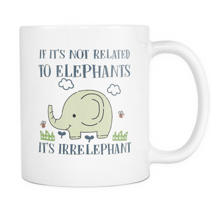 Elephant Irrelephant Mug White