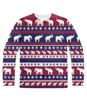 Ugly Elephant Christmas Long Sleeve Shirt Premium