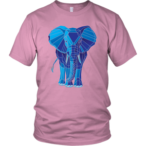 Blue Diamond Elephant Shirt District Unisex Shirt Pink
