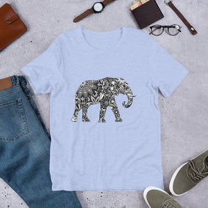 Boho Elephant Shirt Heather Blue