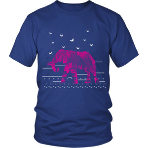 Red Elephant Tshirt District Unisex Shirt Royal Blue