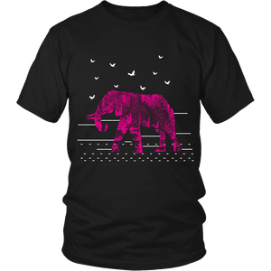 Red Elephant Tshirt District Unisex Shirt Black