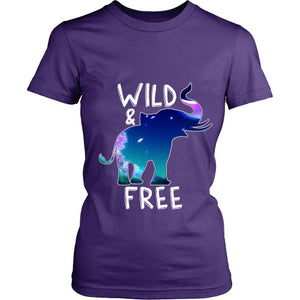 Wild And Free Womens Tshirt District Womens Shirt Purple