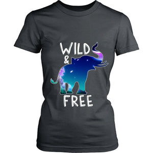 Wild And Free Womens Tshirt District Womens Shirt Charcoal