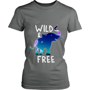 Wild And Free Womens Tshirt District Womens Shirt Grey